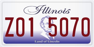 IL license plate Z015070