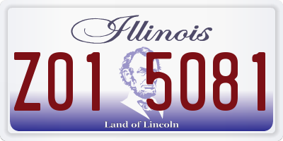 IL license plate Z015081