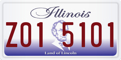 IL license plate Z015101