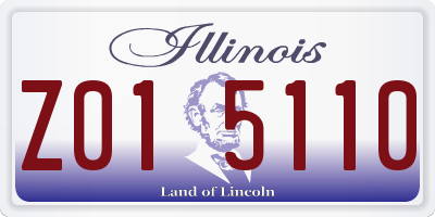 IL license plate Z015110