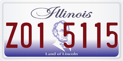 IL license plate Z015115