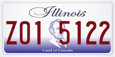 IL license plate Z015122
