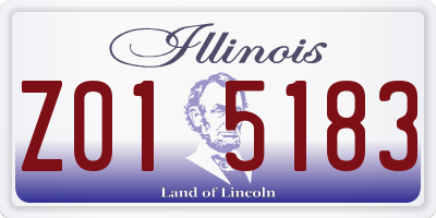 IL license plate Z015183