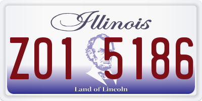 IL license plate Z015186