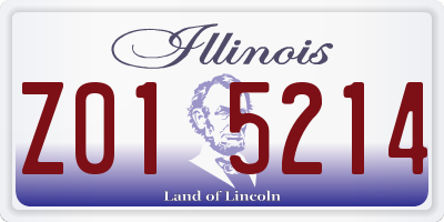 IL license plate Z015214