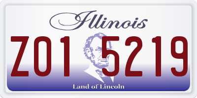 IL license plate Z015219