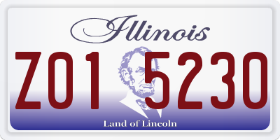 IL license plate Z015230