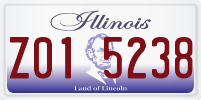 IL license plate Z015238