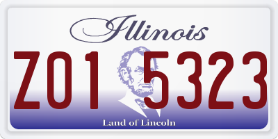 IL license plate Z015323