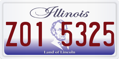 IL license plate Z015325