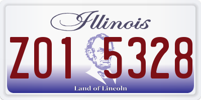 IL license plate Z015328