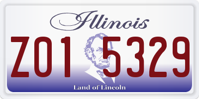 IL license plate Z015329