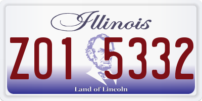 IL license plate Z015332