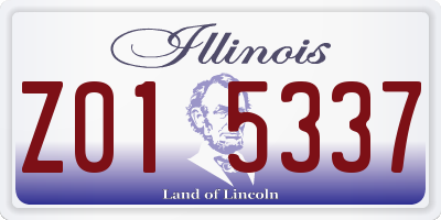 IL license plate Z015337