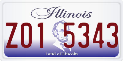 IL license plate Z015343