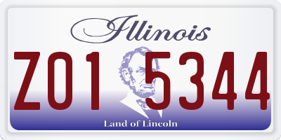 IL license plate Z015344