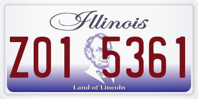 IL license plate Z015361