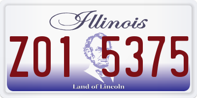 IL license plate Z015375