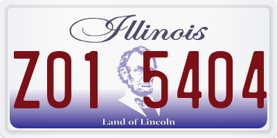 IL license plate Z015404