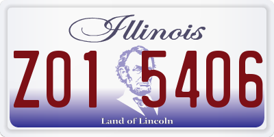 IL license plate Z015406