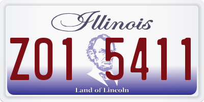 IL license plate Z015411