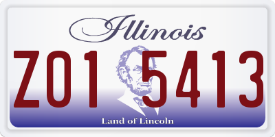 IL license plate Z015413