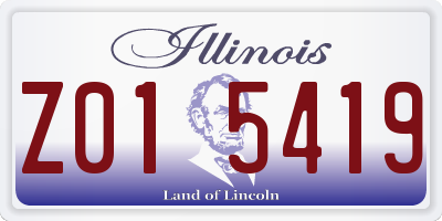 IL license plate Z015419