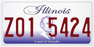 IL license plate Z015424