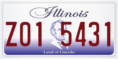 IL license plate Z015431