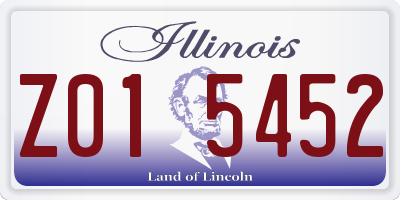 IL license plate Z015452