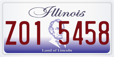 IL license plate Z015458