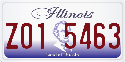 IL license plate Z015463