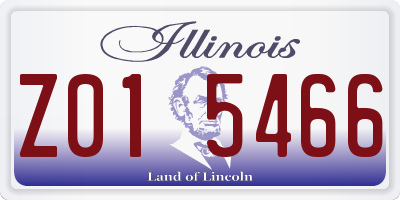 IL license plate Z015466