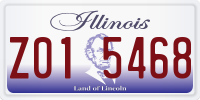 IL license plate Z015468