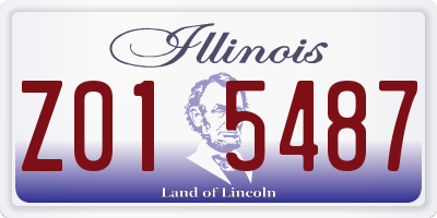 IL license plate Z015487