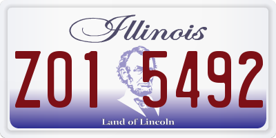 IL license plate Z015492