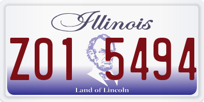 IL license plate Z015494