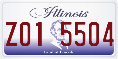 IL license plate Z015504