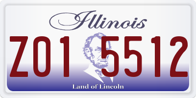 IL license plate Z015512