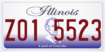 IL license plate Z015523