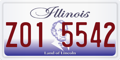 IL license plate Z015542