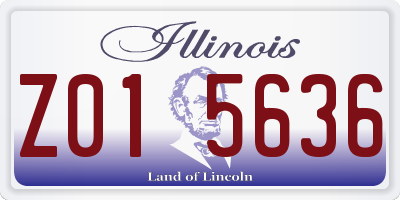IL license plate Z015636