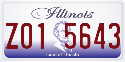 IL license plate Z015643