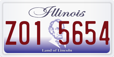 IL license plate Z015654