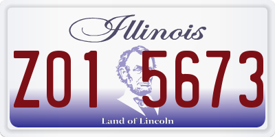 IL license plate Z015673