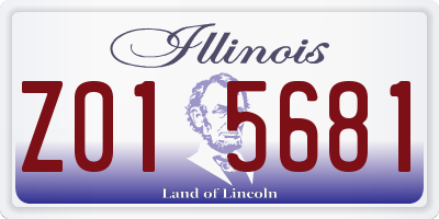 IL license plate Z015681