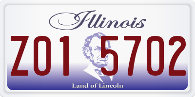 IL license plate Z015702