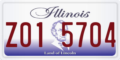 IL license plate Z015704