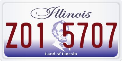 IL license plate Z015707