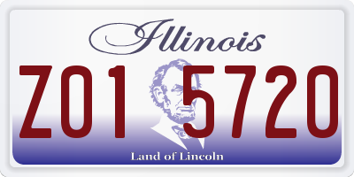 IL license plate Z015720
